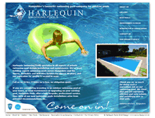 Tablet Screenshot of harlequinpools.co.uk